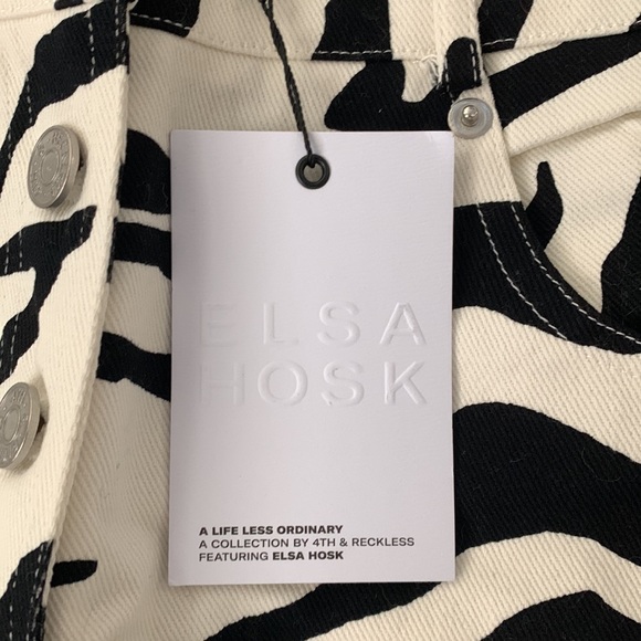 4th reckless Elsa hosk romee trouser in zebra - Picture 5 of 9